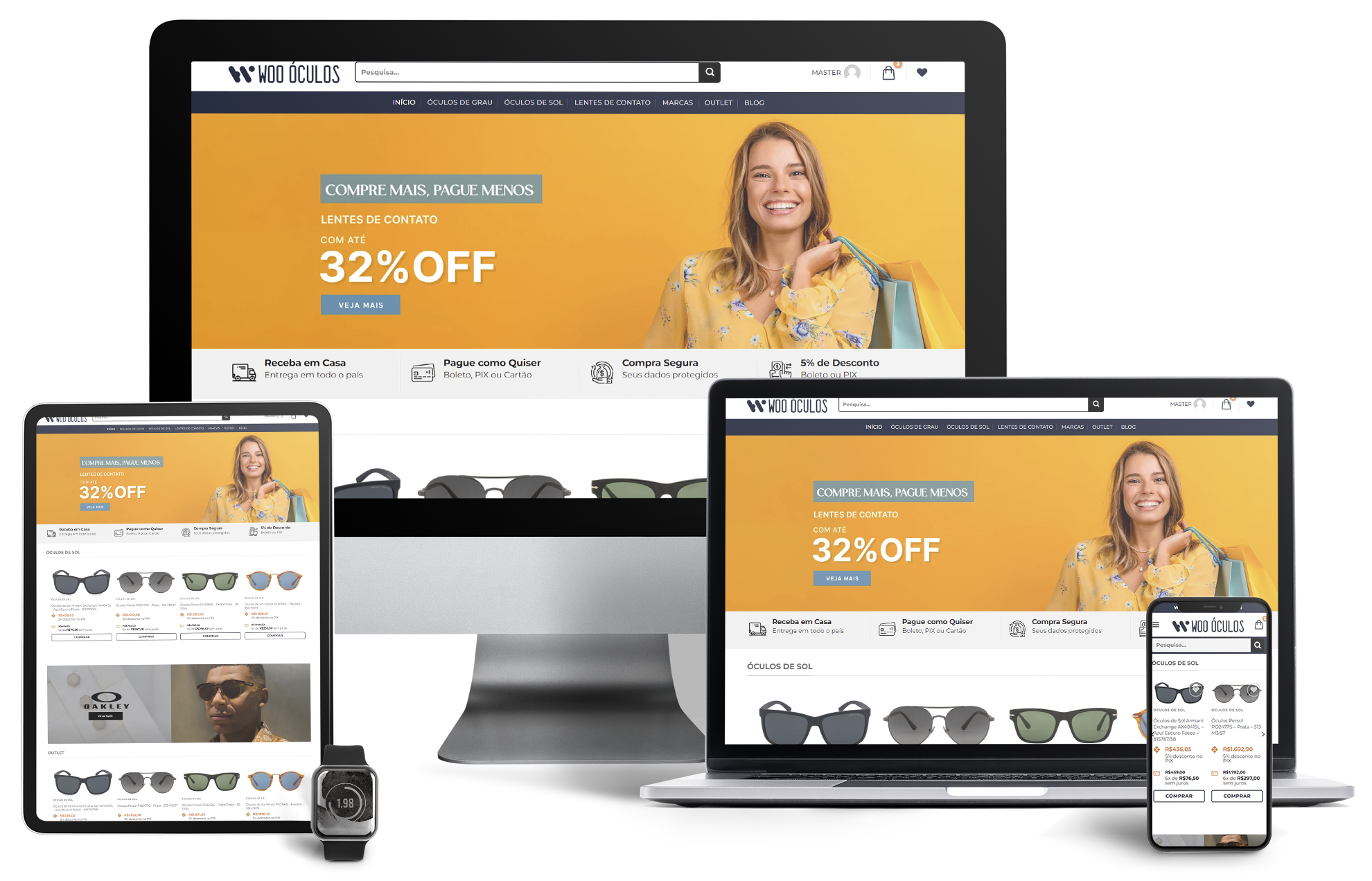 Criar loja virtual | Lojas Prontas e Temas para Woocommerce, Shopify, Loja Integrada e Nuvem Shop 4 Loja Pronta para Óticas